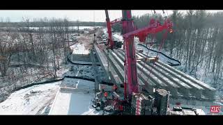 Installing DECAST NU2200 Bridge Girders — Strength, Precision, Canadian Innovation