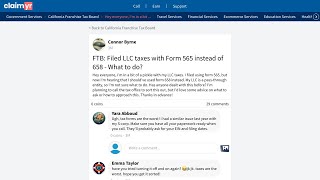 California Ftb How To Fix Llc Tax Form Filing Errors 565 Vs 658