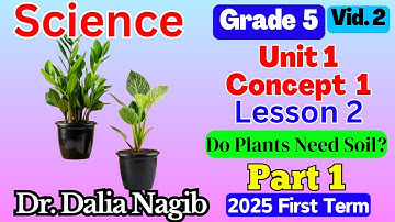 Science Grade 5 Unit 1 Concept 1 Lesson 2 P# 1 Do Plants Need Soil  ساينس خامسة ابتدائى ترم اول 2025