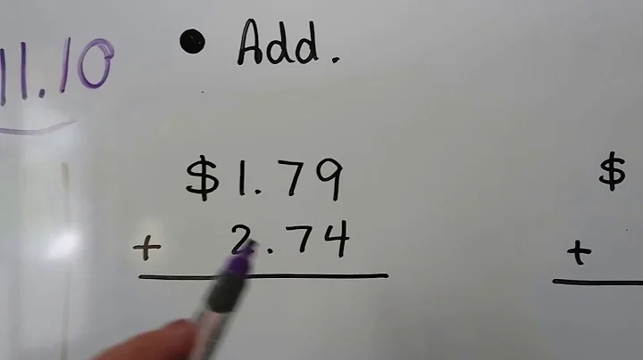 Grade 2 Math  11.10a, Adding and subtracting money (dollars & cents)