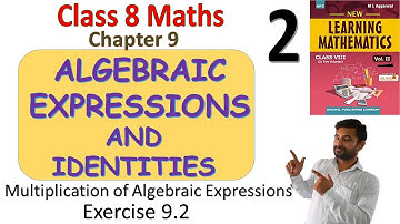 Class 8 Maths| Ch 9 Algebraic Expressions and Identities| Exercise 9.2| ML Aggarwals Maths solutions