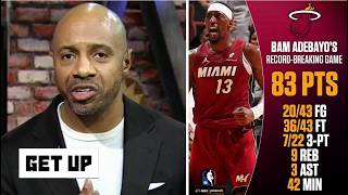 GET UP | Jay Williams reacts to Bam Adebayo makes shocking history with 83-pts in Heat beat Wizards