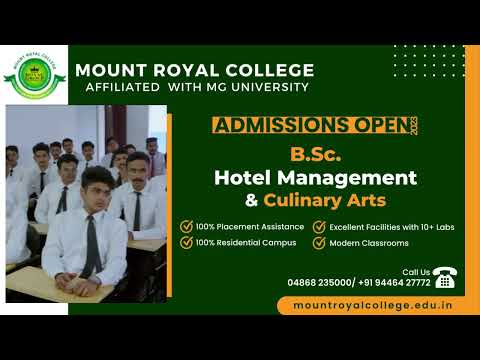 Admissions Open 2023-24: B.Sc. Hotel Management & Culinary Arts - video from Mount Royal College