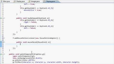 Java 2D Game Development Tutorial: Episode 4 *Mouse Listeners*