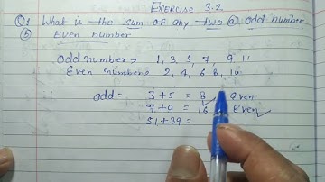 Class 6 - Exercise 3.2 - Q 1 | What is the sum of any two (a,)  odd number. (b)  Even number