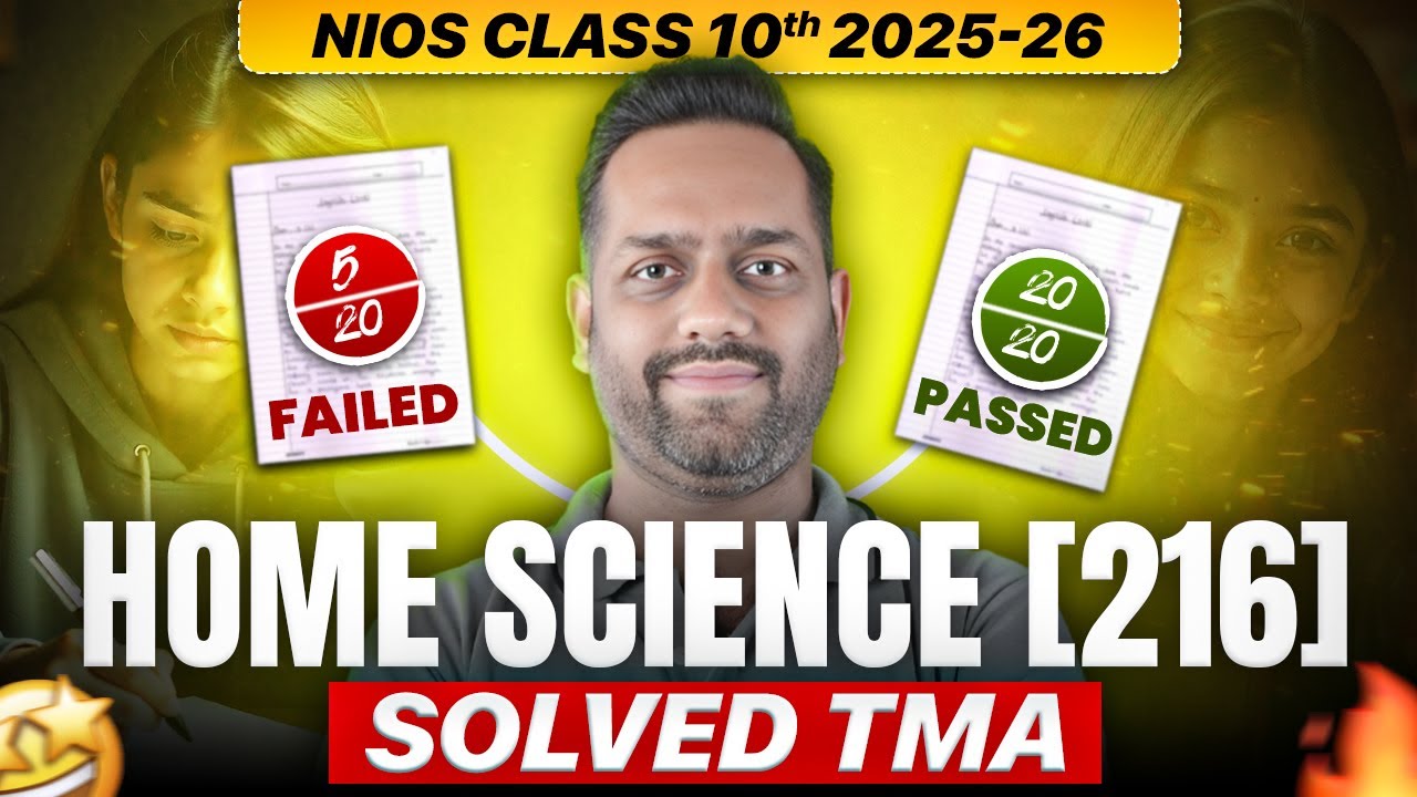 NIOS Home Science Class 10 TMA Solved January 2025 | NIOS Home Science Important Questions