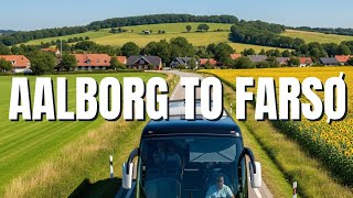 Bus Ride from Aalborg to Farsø 🇩🇰 | Relaxing Denmark Countryside Journey | Virtual Travel & Slow TV