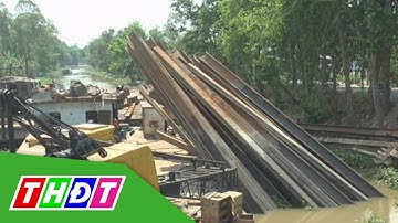 Gãy cần cẩu làm hỏng đường dây trung thế ở Tháp Mười | THDT