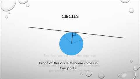 Circles (part 3) Proof that a Tangent is Perpendicular to the Radius