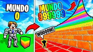A CADA MUNDO DESBLOQUEADO A TORRE FICA MUITO MAIOR (Roblox +1 Jump Every Second) screenshot 5