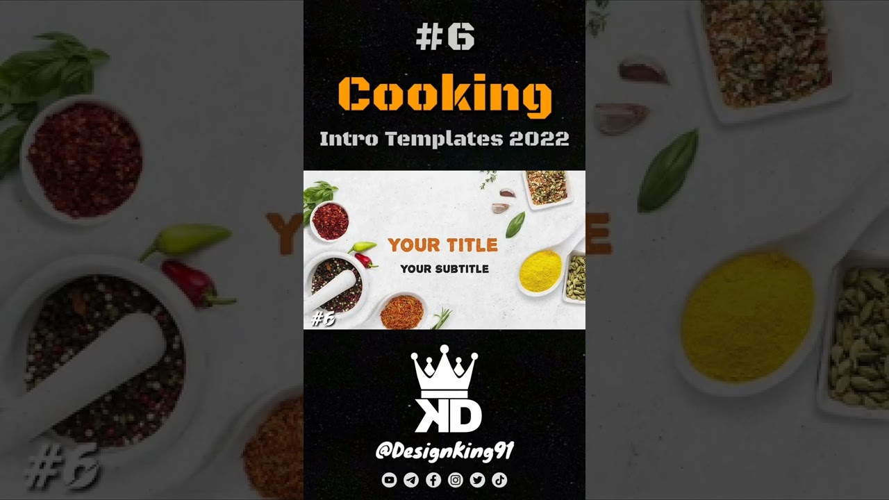 Cooking Intro Template 6 For YouTube Cooking Channel 2022 