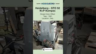 Preowned Offset Printing Machine For Sale Heidelberg - Gto 52 Np Kompac