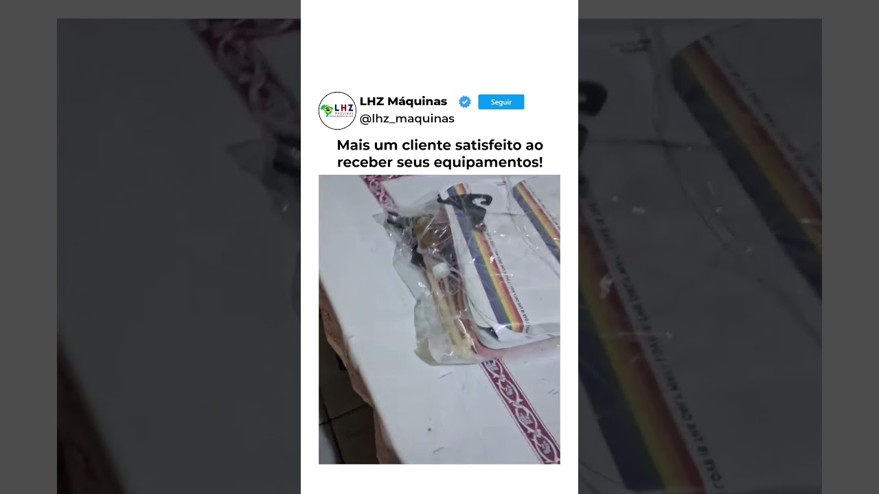 Mais um cliente satisfeito ao receber seus equipamentos