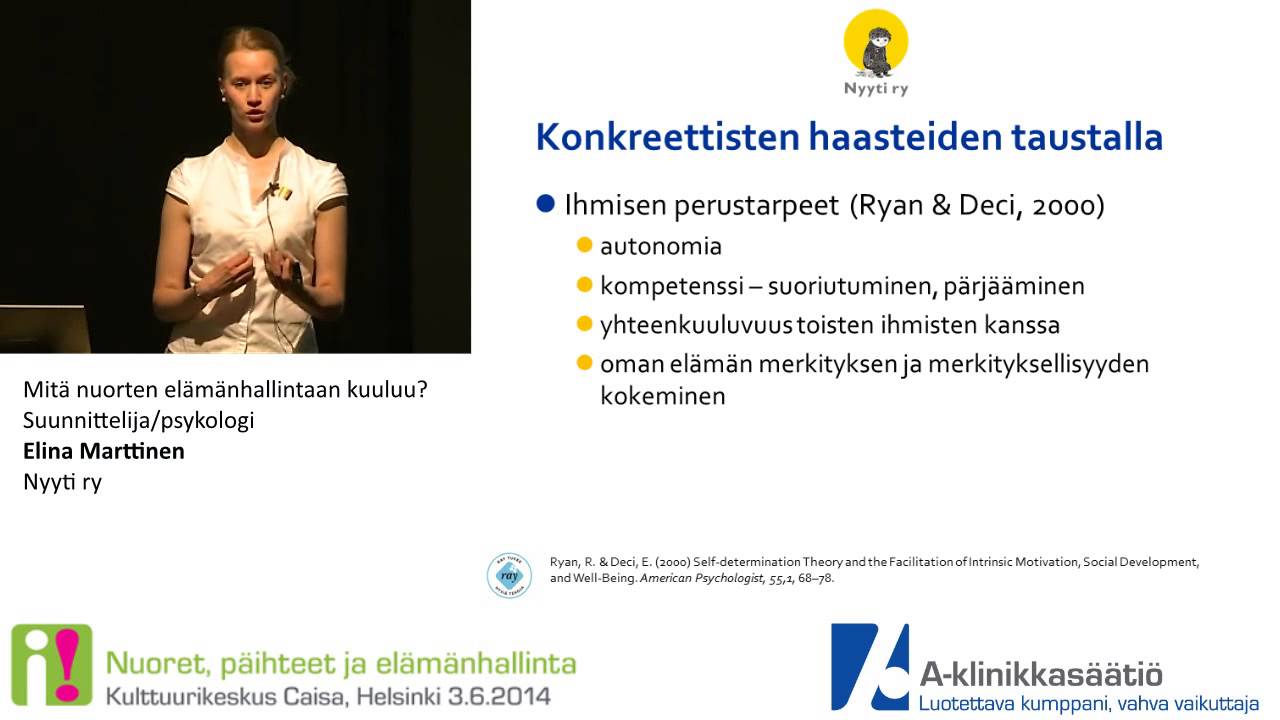 Mitä nuorten elämänhallintaan kuuluu?