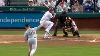 Andrew Knapp scores from first on wild play