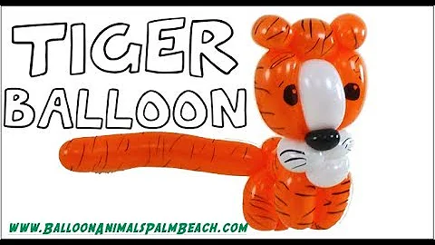How To Make a Tiger Balloon - Balloon Animals Palm Beach