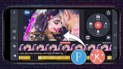 How to create colour lyrical video editing in kinemaster | Colorful Text effect in Status