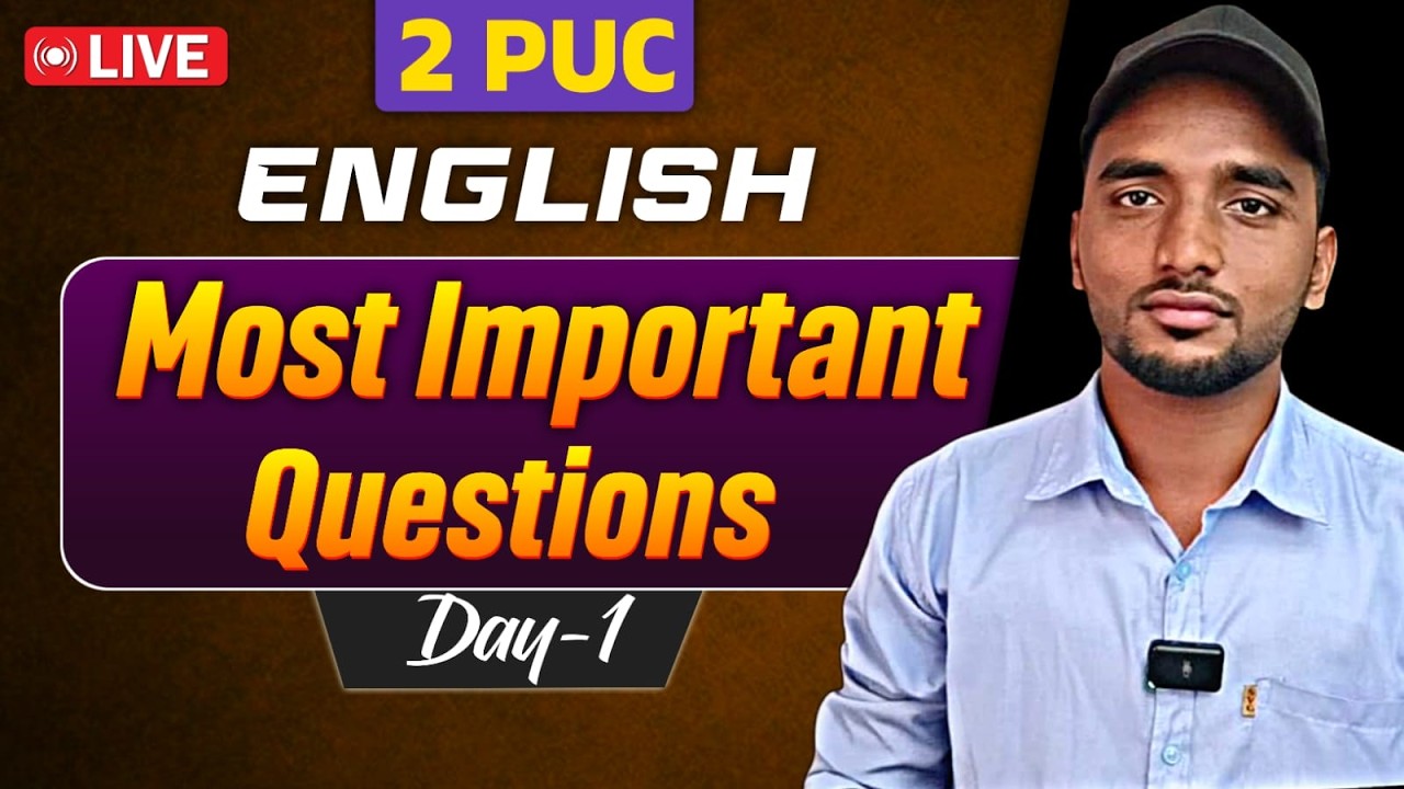 2 PUC English Important Questions| Score 95 in 3 Days!