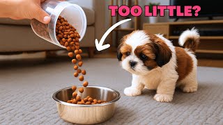 How much food should a Shih Tzu puppy eat?