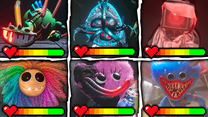 Poppy Playtime: Chapter 4 - All Bosses With Healthbars