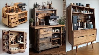 Wooden Coffee Bar Station Ideas ☕🪵 | Cozy Home Coffee Corner Inspiration
