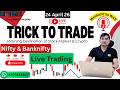 24 April 26 LIVE TRADING BANKNIFTY NIFTY and SENSEX OPTIONS  #livetrading    @TrickToTrade