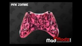 Pink Zombie Custom XBox 360 Shell - Game Controller Mod