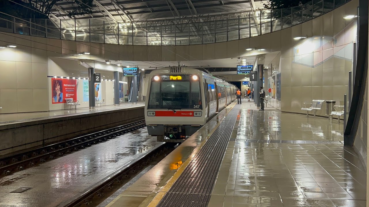 Trains and a few buses at Subiaco station