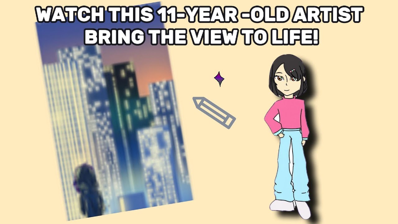 Timelapse Drawing: ‘The View’ by 11-Year-Old Artist Aaryn