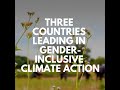 Three countries leading in genderinclusive climate action