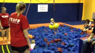 Chloe on zip line