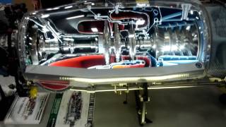 Pratt and Whitney PT6 turboshaft cutaway