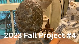 DIY Faux Metal Artichoke Sculpture
