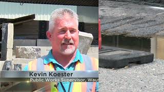Construction workers beat the heat at work