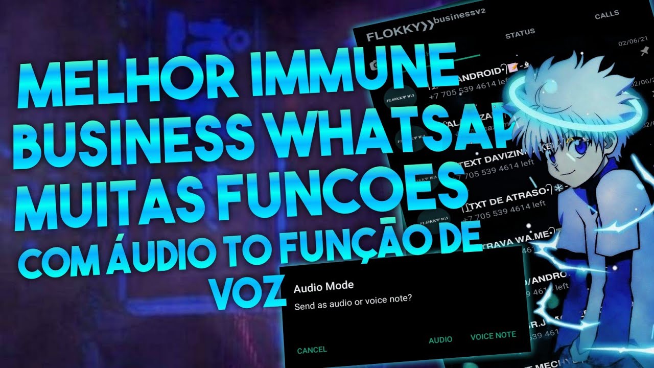 NOVO WHATSAPP IMUNE•BUSINESS 100% LISO TRAVA ZAP COM ÁUDIO TO FUNÇÃO DE VOZ ⚡