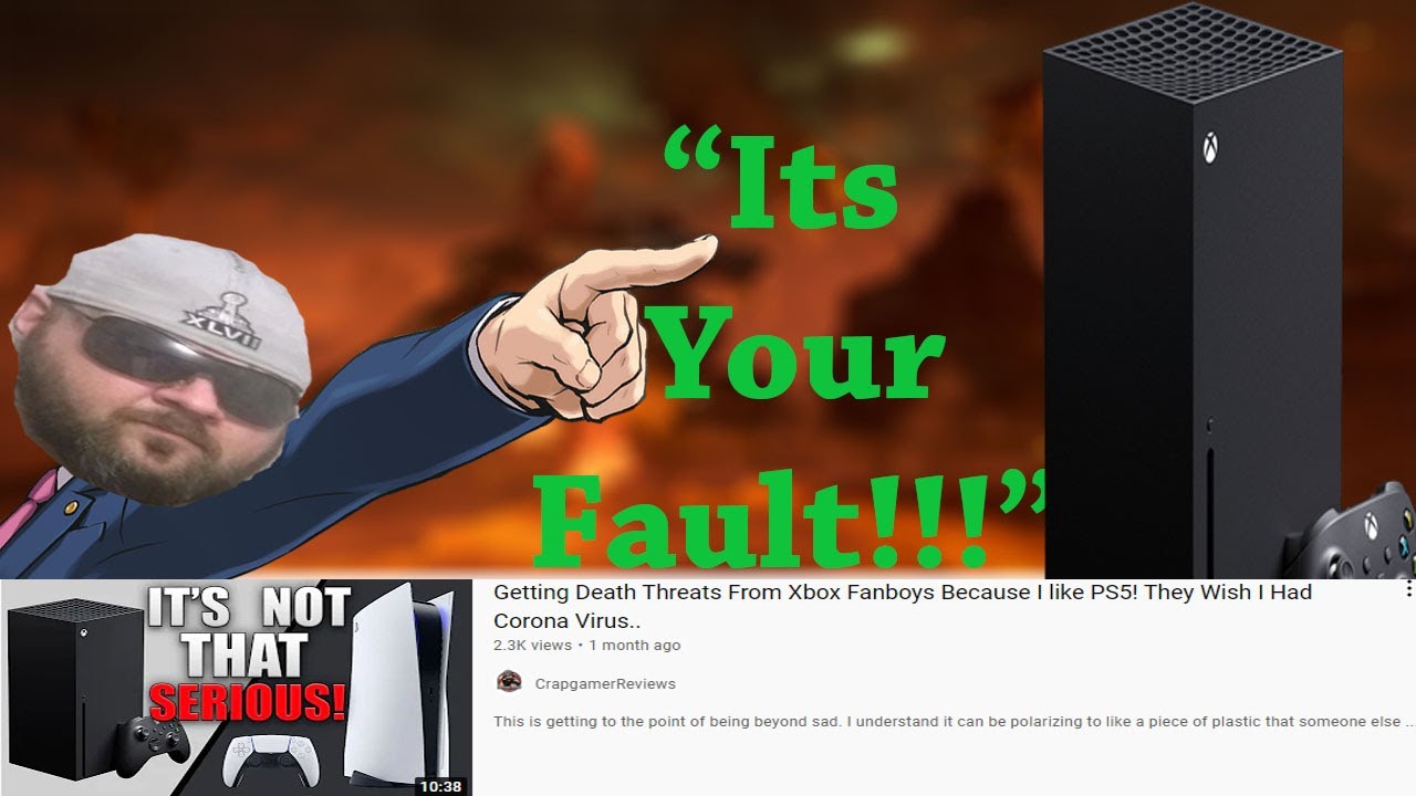 Crapgamer Gets Death Threats and Blames it on Xbox Fans... YouTube