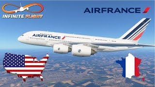Infinite Flight GLOBAL: Paris (CDG) To New York (JFK) | TIMELAPSE | Air France | Airbus A380