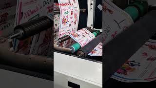 Stacked 4-Color Eco-friendly high-speed flexo printing machine with central rewinding #shorts