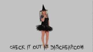 Sexy Plus Size Witch Halloween costume with short skirt