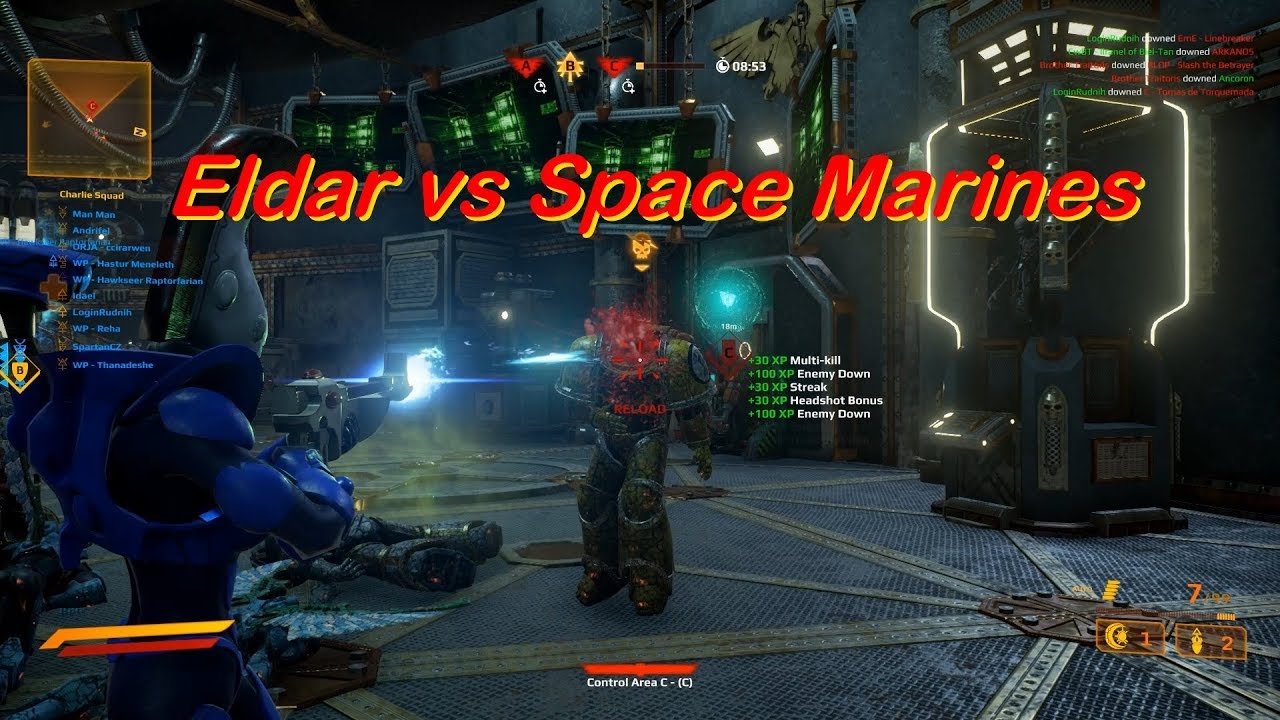Dire Avenger gameplay! Hard battle: Eldar vs Space Marines - Warhammer 40k: Eternal Crusade