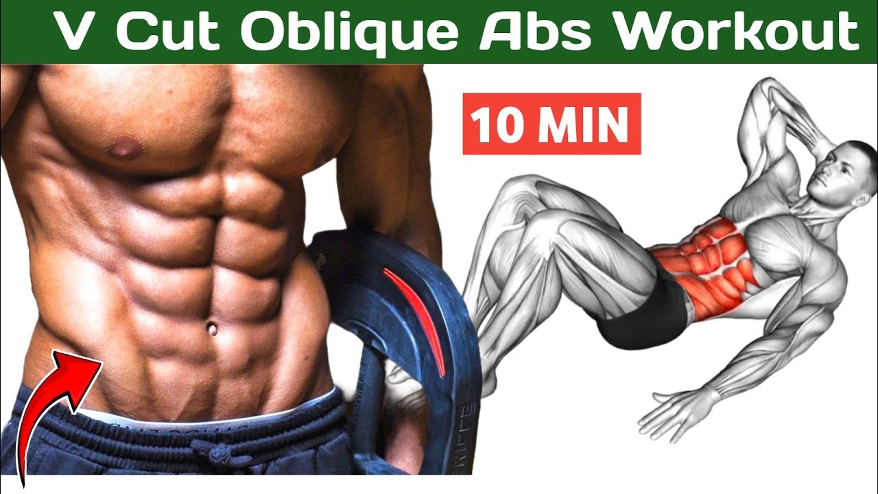 V Cut Oblique Abs Workout At Home & Gym - YouTube