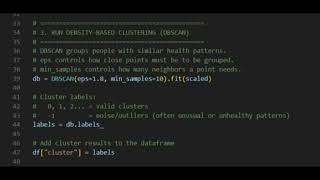 Applying Density Based Clustering to Predict Healthy and Unhealthy Body Patterns (Data Mining)