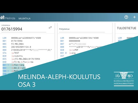 Melinda-Aleph-koulutus osa 3