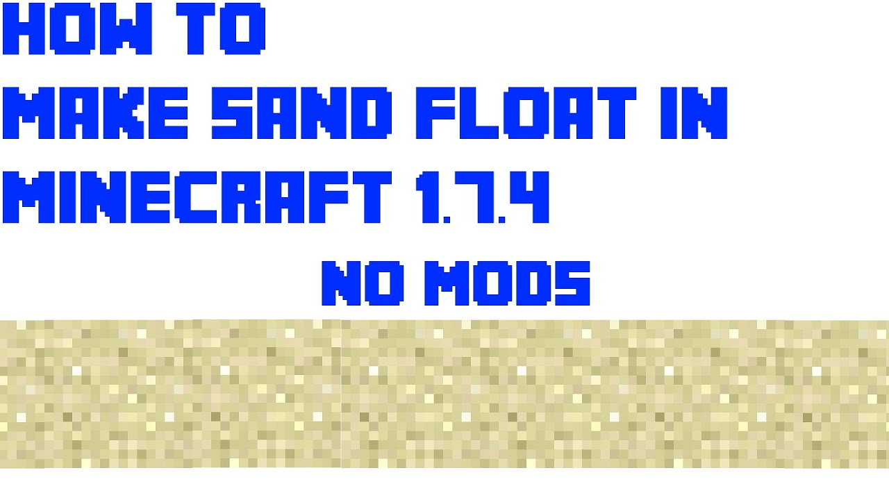 Minecraft: How to make blocks float