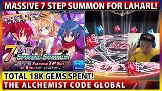 HE'S FINALLY HERE!! Massive 7 Step Summon For Laharl! Total 18k Gem Spent! (TAC)