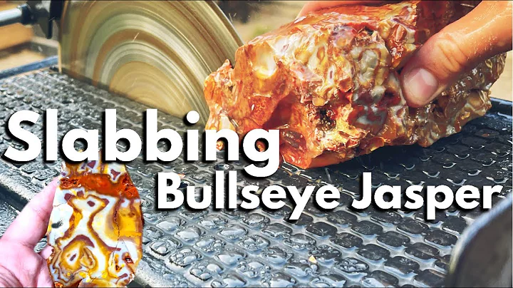 Slabbing & Slicing Rare BULLSEYE Jasper | Exposing...
