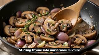 Wild Mushroom & Thyme Chicken Alfredo with Pappardelle | Recipe Genius