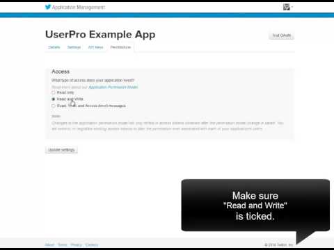 UserPro: Twitter Connect Tutorial