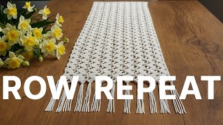 How to Crochet Table Runner | Easy 2 Row Repeat Pattern | Simple Crochet Runner