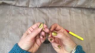 Tatting - Placing the Bugle Beads, First Round of Ice Queen